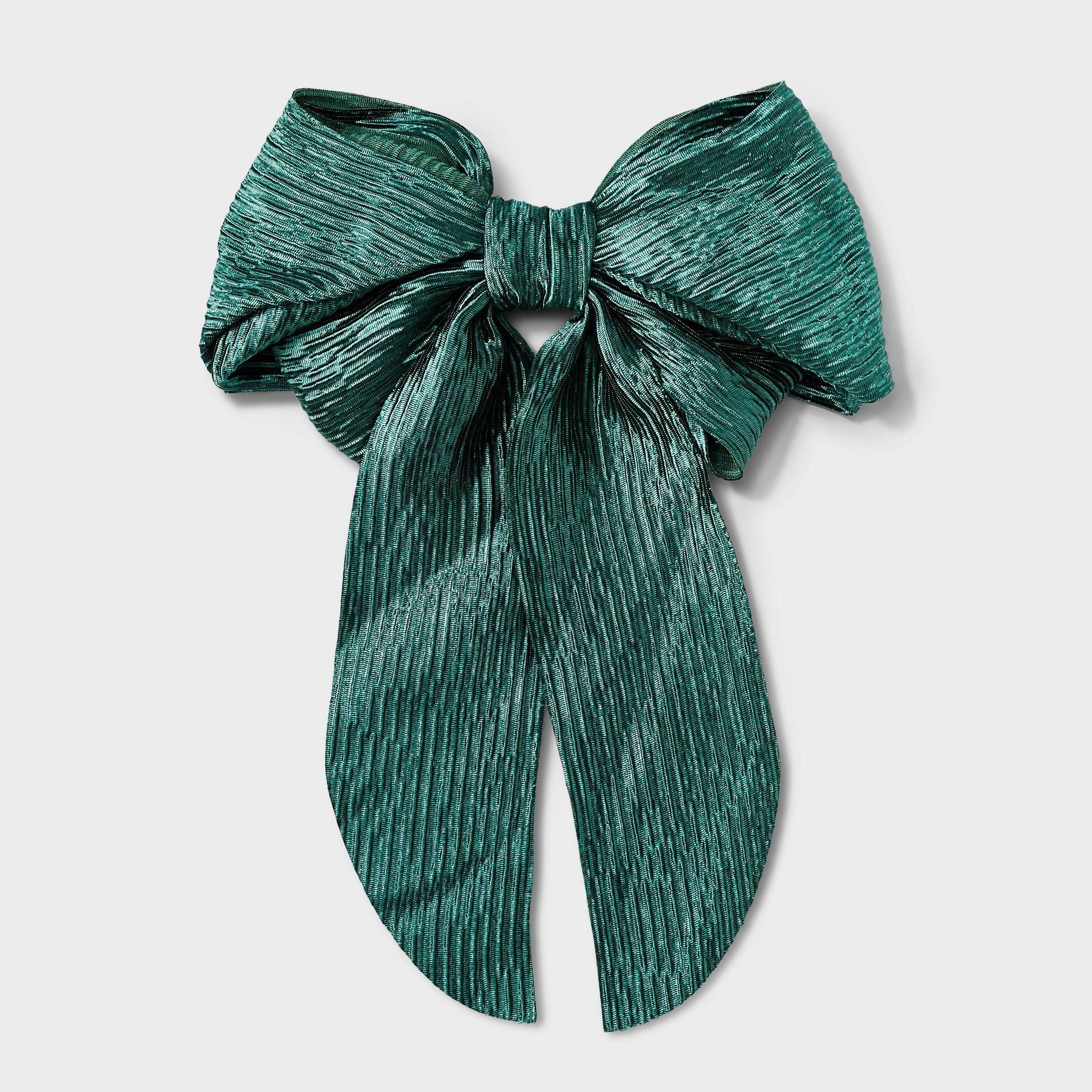 Crinkle Satin Hair Bow Barrette - A New Day™