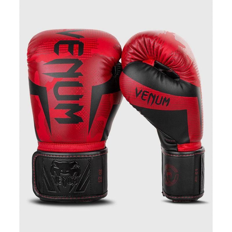 Venum Elite Hook and Loop Boxing Gloves - Red Camo, 2 of 3