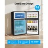 VEVOR Mini Fridge with Freezer, 3.2 Cu.Ft, Two Door Compact Refrigerator, Shelf, Energy Efficient Small Fridge, Reversible Door, Black - 3 of 4