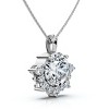 Pompeii3 Certified 3.25Ct Diamond Pendant 14k Gold 18" Women's Necklace Lab Created FG/VS - 3 of 4
