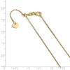 Black Bow Jewelry 1.15mm 14k Yellow Gold Diamond Cut Oval Open Cable Adjustable Chain - 2 of 4