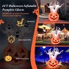 Angel Sar 6FT Halloween Inflatable Ghost and Pumpkin, Colorful Rotating Flame Light, 190T Waterproof Polyester, Outdoor Yard Decoration - 3 of 4
