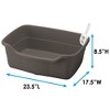 Richell: PAW TRAX Rectangular Cat Litter Pan with Scoop, Brown - 2 of 3