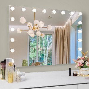 FONTOI Full Length Mirror with Stand Freestanding Modern Design Tempered Glass Anti Fog Finish for Bedroom Closet, White, 31.5"*5.91"*23.62" - 1 of 4
