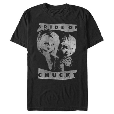 Men's Child's Play Bride Of Chucky Black And White Poster T-shirt : Target