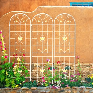 Aghana Digitals 4-Pack 86.7"x19.7" Rustproof Metal Trellis for Climbing Plants, Outdoor Flower - 1 of 4