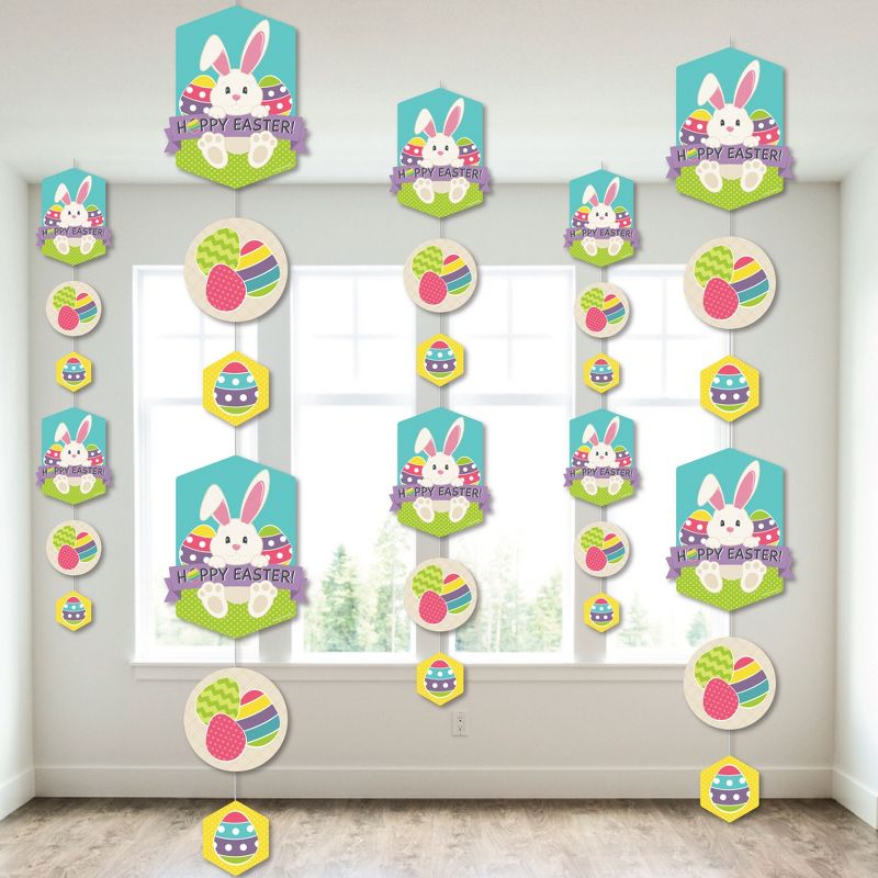 Big Dot of Happiness Hippity Hoppity - Easter Bunny Party DIY Dangler Backdrop - Hanging Vertical Decorations - 30 Pieces, 1 of 8