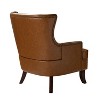 Set of 2 Gonzalo Mid-century Modern Vegan Leather ergonomic Accent Armchair | ARTFUL LIVING DESIGN - 4 of 4