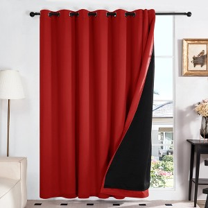 Deconovo 100-Inch Wide Blackout Curtain Panel with Grommets – Sustainable, Machine-Washable, Total Light Blocking - 1 of 4
