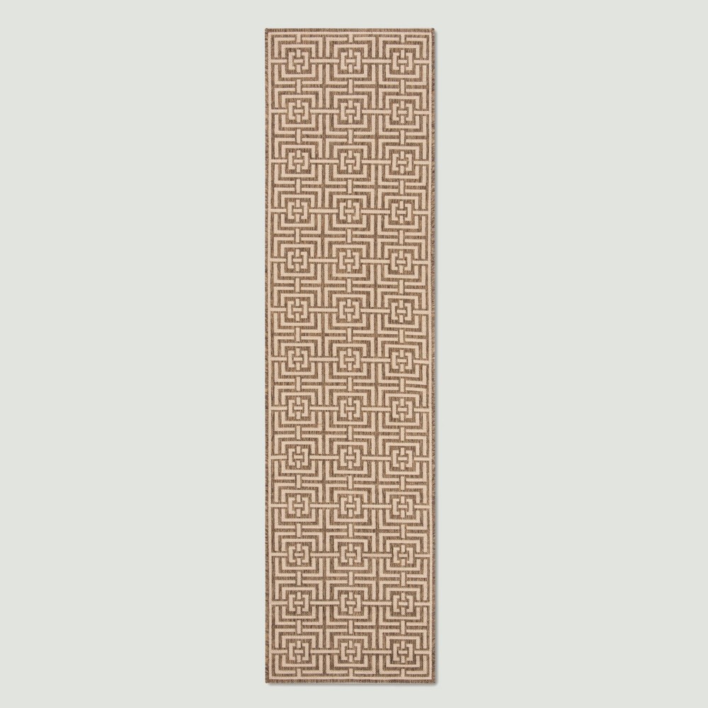 2'X8' Roma Outdoor Rug Beige/Cream - Safavieh