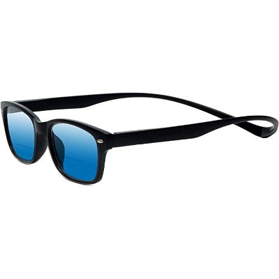 Magz Greenwich Magnetic Front Connecting Polarized Sun OR Bi-Focal Sunglasses in Rainbow Stripe Multi-Color Black