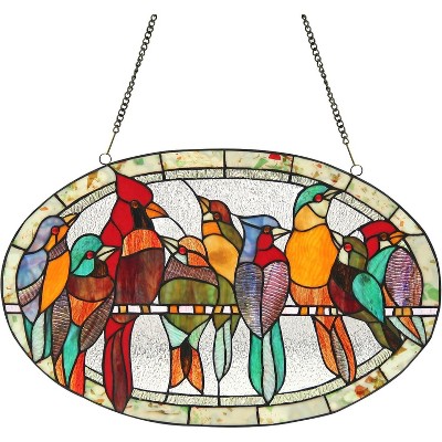 Chloe Lighting Kuno Tiffany-Glass Window Panel 23.5x15