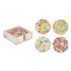Transpac Dolomite 4 in. Multicolor Everyday Coasters Set of 5 - 1 of 2