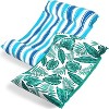 Jasonwell 2-Pack Water Hammock Pool Floats - 4-in-1 Inflatable Lounge Chair, Saddle, Drifter, Green & Blue, Perfect for Pool, Lake & Beach - 2 of 4