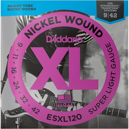 D'Addario ESXL120 Nickel Double Ball End Super Light Electric Guitar Strings - image 1 of 4