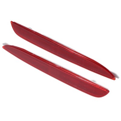 Unique Bargains Car Rear Left Right Bumper Reflector BFF4-51-5L0A BFF4-51-5M0A for MAZDA 3 BL 2009-2013 Plastic Red 1 Pair