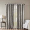DSVIMOY Curtain Panels, Knitted Jacquard Damask Total Blackout Grommet Top Curtain Panel for Living Room, Bedroom, Charcoal, 84"*50"*0.13" - 2 of 4