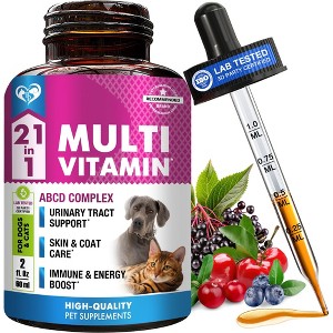 Beloved Pets 15 in 1 Multivitamin for Cats and Dogs with Glucosamine and Cranberry, Health Support for Urinary Tract, Hip Joint 2 Oz - 1 Pack - 1 of 4