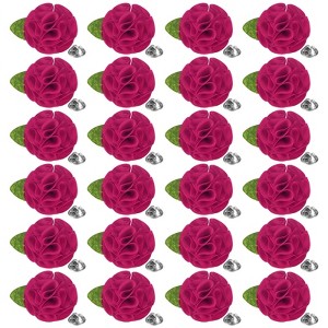 Unique Bargains Handmade Flower Brooch Boutonnieres Button Pins for Men Suits 24 Pcs - 1 of 4