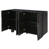 Luxystar 54" 4-Door Vintage Sideboard Cabinet with Storage and Adjustable Shelves for Dining and Living Room, Black - 4 of 4