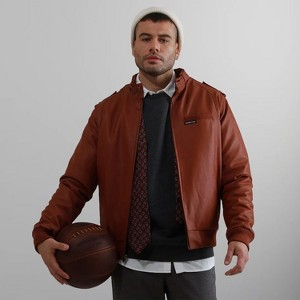 Members Only Men's Faux Leather Iconic Racer Jacket - 1 of 4