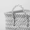 Small Woven Rectangle Storage Basket Gray - Brightroom™ - image 3 of 4