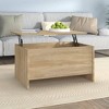 vidaXL Coffee Table Sonoma Oak 31.5"x21.9"x16.3" Engineered Wood - 2 of 4