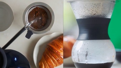 Ivory and Chrome Stainless Steel Gooseneck Electric Kettle