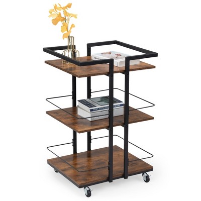 Furniinspire Utility Storage Cart Three-Layer Large-Capacity Swivel Wheel Beauty Cart Durable And Anti-Falling Suitable