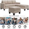 Streamdale 81.1x76.3x35 Reversible Sectional Couch With Storage Ottoman L-Shaped Sofa, Sectional Sofa - 3 of 4
