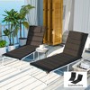 Outsunny Foldable Lounge Chair Cushion Set of 2, UPF50+ 230gsm Olefin and 25D High-Density Foam, Chaise Lounge Cushion Set, 80" x 26" - 2 of 4