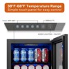 Ca'Lefort Beverage Refrigerator Cooler, 77-80 Can Freestanding Beverage Fridge, Compact Mini fridge with Glass Door for Home/Bar/Office - 3 of 4