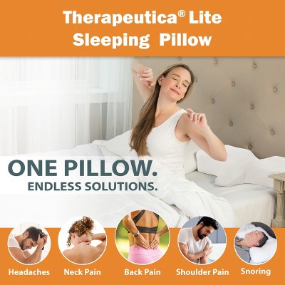 Petite White Memory Foam Orthopedic Sleeping Pillow