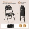Costway 2/4/8/10/12 PCS Folding Padded Party Chairs with Metal Frame PVC Leather Stackable Chairs - 3 of 4