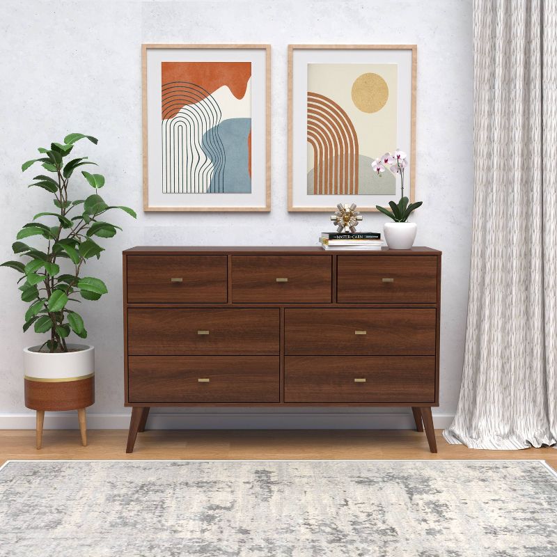 7 Drawer Milo Mid-Century Modern Dresser - Prepac, 4 of 19