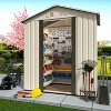 MOEPISY Outdoor Storage Garden Shed 5FTx3FT Apex Roof White - 2 of 4