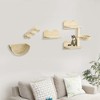 PawHut 4Pcs Cat Wall Shelves, Cat Wall Furniture with Hammock, Scratching Post, 3 Steps, Jumping Platforms for Activity Indoor Cat - 2 of 4