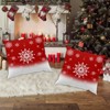 Christmas Throw Pillow Covers 18x18 Inch Set of 2, Red Snowflake - 3 of 3