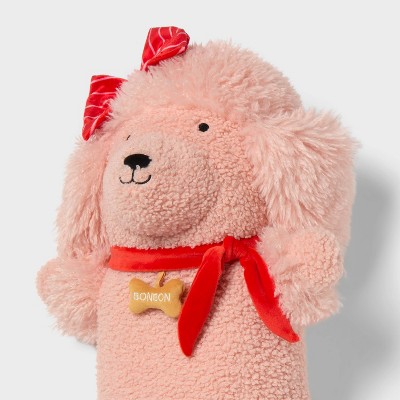 Детские мягкие игрушки Pillowfort Poodle Kids' Long Weighted Plush Throw Pillow Peach — фото 4