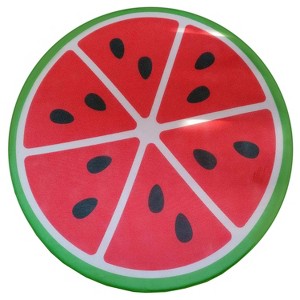 COMFY FLOATS Soft Mesh Self-Inflating Expanding Memory Foam Roll Up Sun Disc Pool Float Lounger with Protective Vinyl Layer, Watermelon - 1 of 4