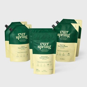 Lemon & Mint 2 Pack 12.7oz/20ct Each Dishwasher + 2 Pack/36 fl oz Each Cleaning Tool Refills + 2 Pack/ 34 fl oz Each Hand Soaps - Everspring™ - 1 of 4