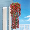 Collections Etc Rosebud Hanging Bush Set Of 2 - 2 of 3