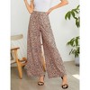 Whizmax Women's Wide Leg Pants Casual Palazzo Summer Flowy Pants Elastic High Waist Lounge Drawstring Long Trousers Black Spots M - 2 of 4