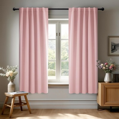 Deconovo 2 Panel Room Darkening Back Tab Window Curtains 52x84