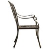 vidaXL Patio Chairs 2 pcs Cast Aluminum Bronze - 4 of 4