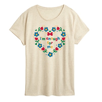 Women's - Instant Message - Im Enough For Me Vibrant Short Sleeve Graphic T-Shirt