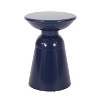 CAVINAS Modern Metal Patio End Table,Round Outdoor Side Table with Sturdy Pedestal Base,Powder Coated Small Patio Table for Porch,Garden,Patio - 2 of 4