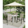 homfan Patio Stackable Chairs Set of 4, Outdoor Dining Chairs, Outdoor Furniture with Textilene Fabric & Metal Frame for Patio, Deck, Backyard, Grey - 3 of 4