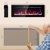 NicBex 50 Inch Electric Fireplace with Remote Control Wall Mount Heater Stove Fireplace with Adjustable Color Flames & Brightness,1500W Heat,Black - 3 of 4
