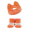 Hudson Baby Infant Girl Headband and Socks Giftset, Yellow Orange, One Size - 4 of 4
